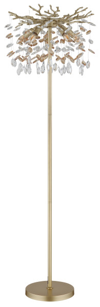 Stehleuchte QUEENA in goldfarben aus Metall