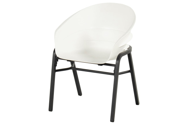 Gartenstuhl hartmann TUBB in weiß aus Kunststoff