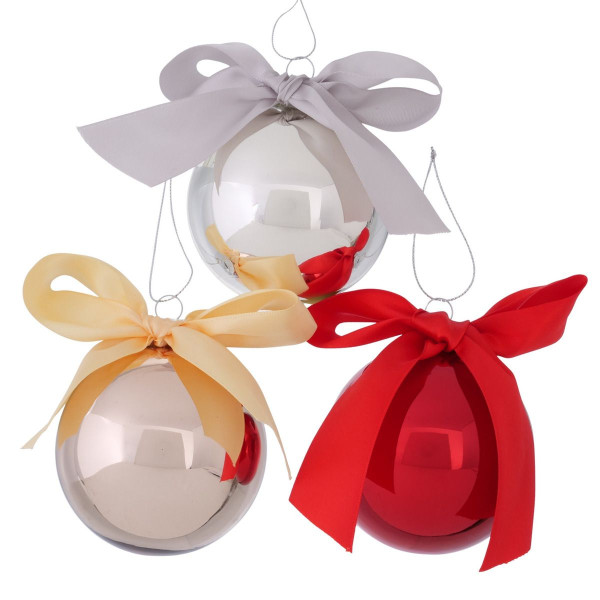 Weihnachtskugel SATINA in mehrfarbig aus Glas