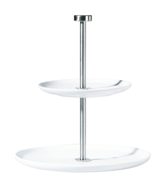 Etagere GRANDE in weiß aus Steingut