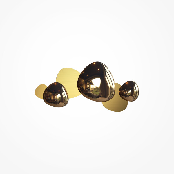 Wandleuchte JACK-STONE in goldfarben aus Edelstahl