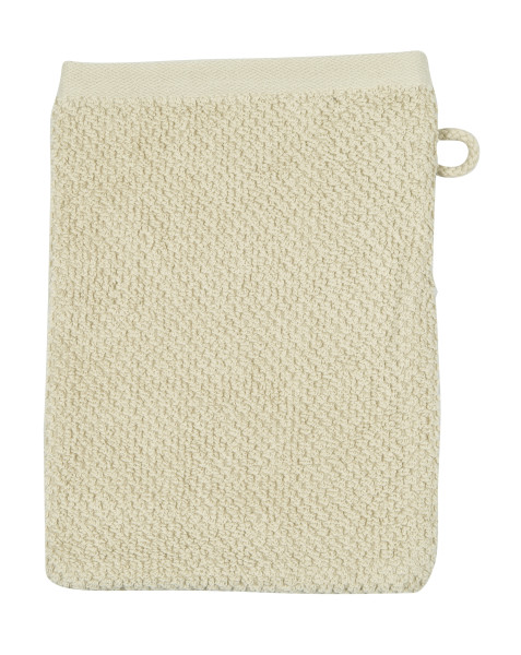 Waschhandschuh SELECTION in beige aus Baumwolle