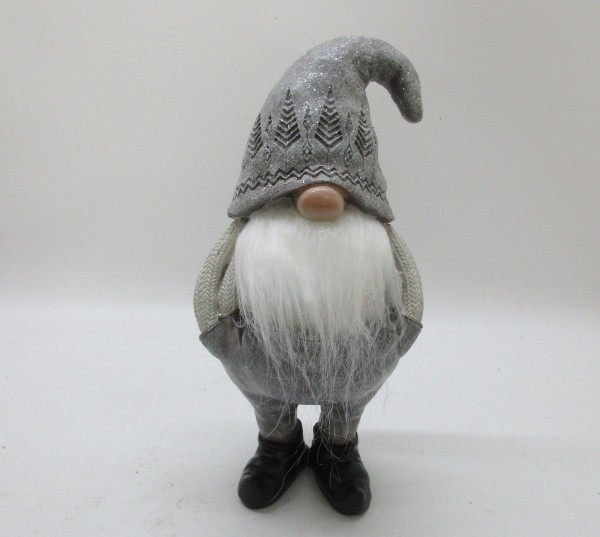 Wichtel in grau aus Kunststoff