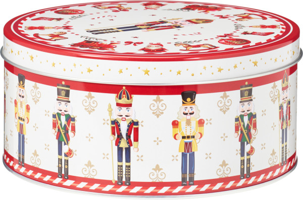 Gebäckdose X-MAS in mehrfarbig aus Metall