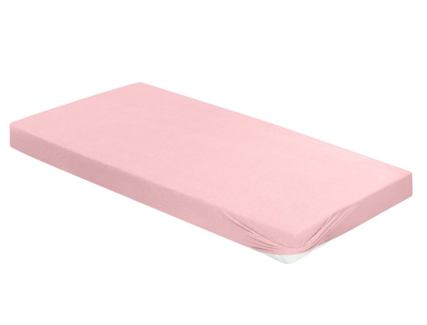Spannbettlaken NEPTUN Jersey in rose aus Baumwolle