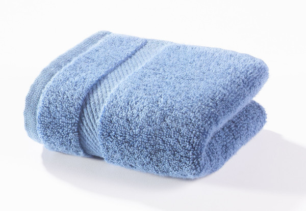 Gästetuch blau in blau aus Baumwolle