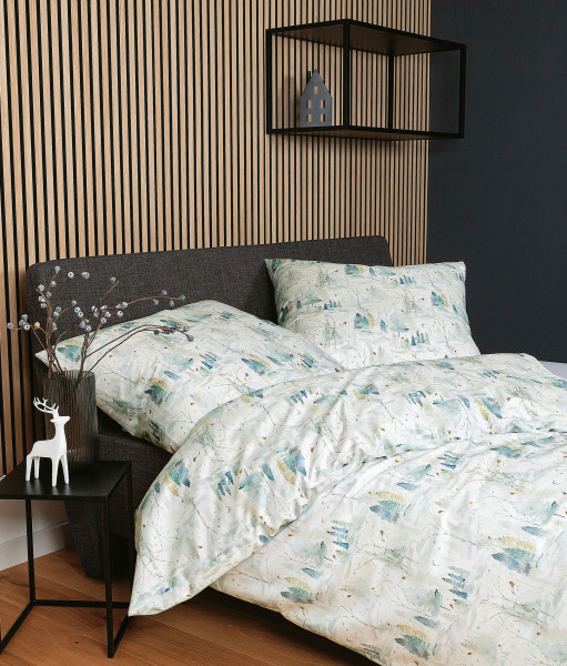 Bettwäsche MODERN ART S in blau aus Baumwolle