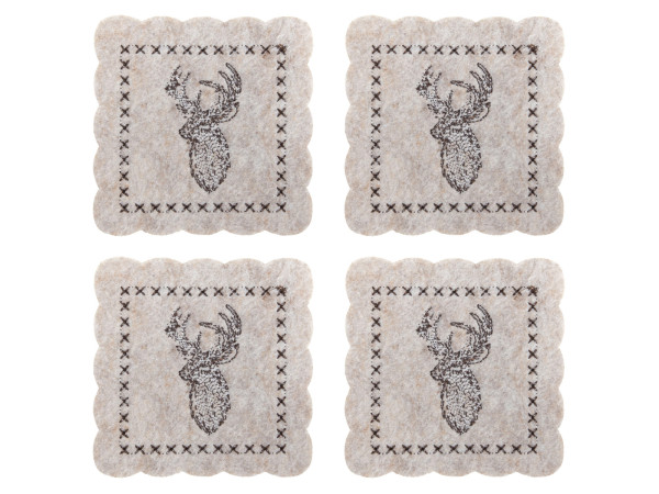 Untersetzer RENTIER in mehrfarbig aus Filz