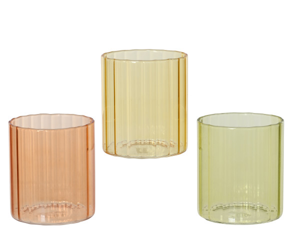 Trinkglas PASTEL in mehrfarbig aus Glas