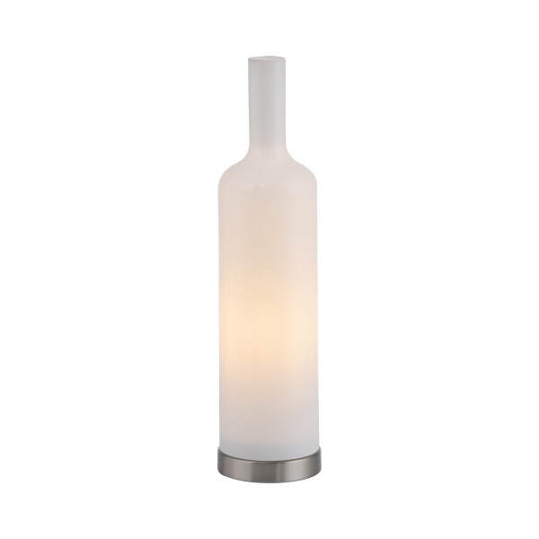Tischleuchte BOTTLE in weiß aus Glas