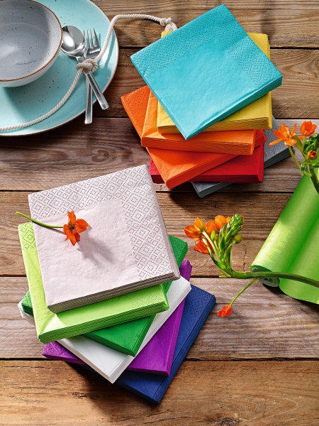 Servietten WEISS in weiß aus Papier