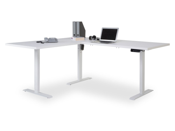 Eckschreibtisch ELAY in weiß