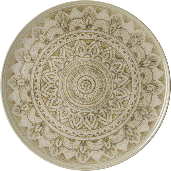Platzteller RIMINI Mandala in sand aus Steinzeug