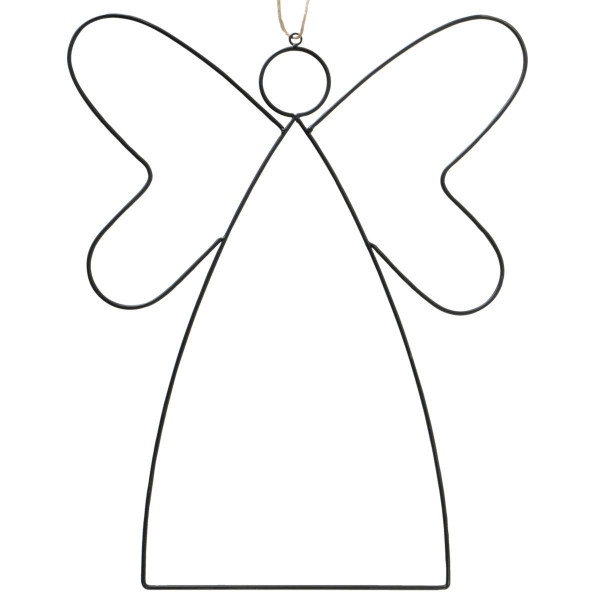 Christbaumschmuck Hänger Engel AMORA in schwarz aus Metall