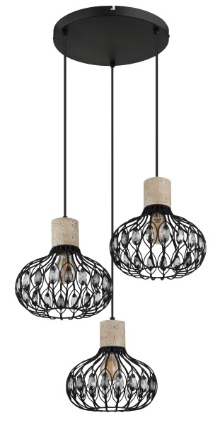 Hängeleuchte DORTHY in schwarz aus Metall