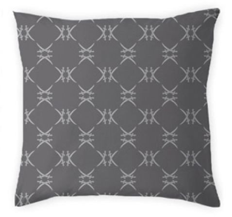 Kissenhülle SANSIBAR Säbel in anthrazit aus Polyester