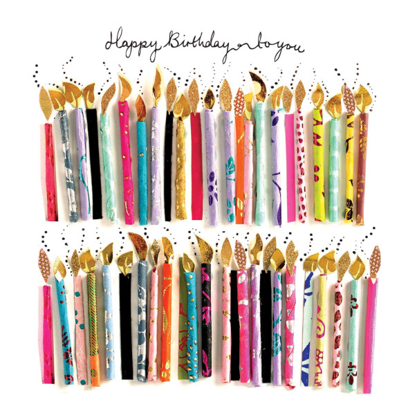 Servietten HAPPY CANDLES in bunt aus Papier