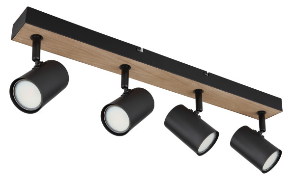 Wand-/Deckenspot ROBBY in schwarz aus Metall
