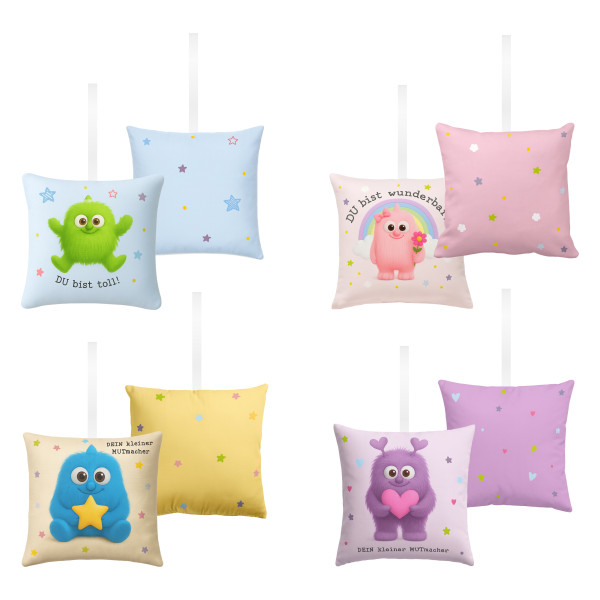 Kissen MINI MUTMACHER in mehrfarbig aus Polyester