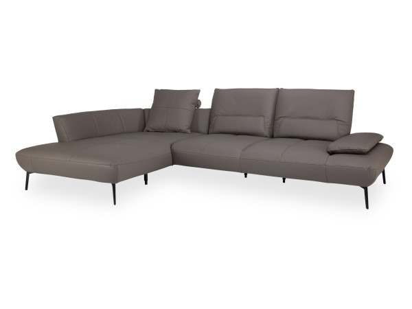 Polsterecke Elastoform SIERRA in delphine aus Leder