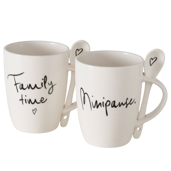 Jumbobecher FAMILY in weiß aus Bone China