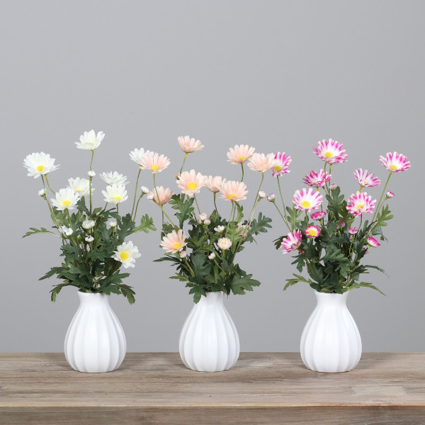 Kunstblume Margeriten in mehrfarbig aus Kunststoff