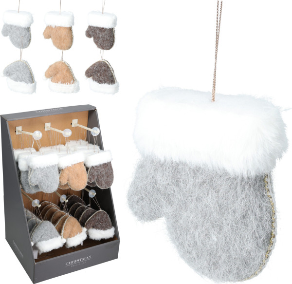 Dekohänger HAT & GLOVE in mehrfarbig aus Polyester