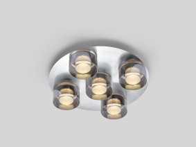 Deckenleuchte DUNE in silberfarben aus Metall