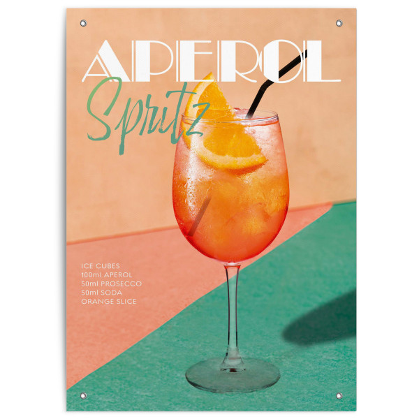 Outdoor Poster APEROL TIME in mehrfarbig aus PVC