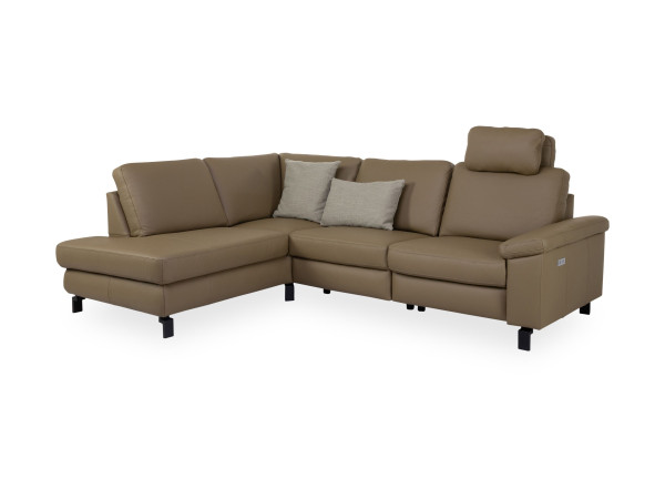 Polsterecke COLLINS PLUS in oliv aus Leder