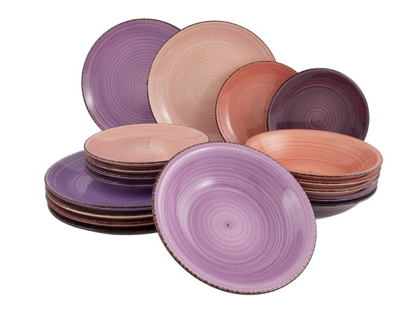 Tafelservice PURPLE in mehrfarbig aus Keramik