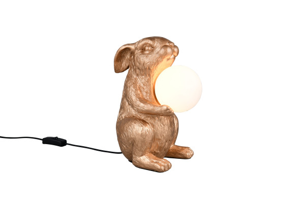 Tischleuchte RABBIT in goldfarben aus Kunststoff