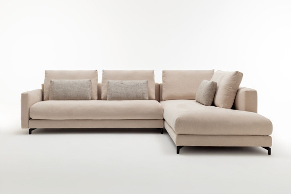 Polsterecke ROLF BENZ NUVOLA in cremeweiß aus Stoff