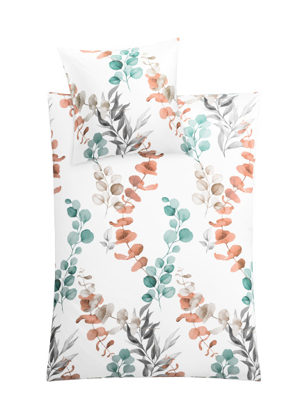 Bettwäsche FABALES Mako-Satin in eucalyptus