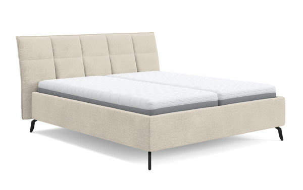 Polsterbett vito NIVORA in beige aus Stoff