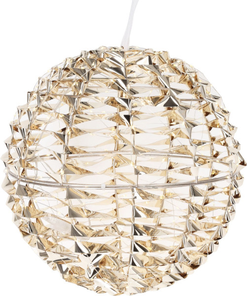 Drahtkugel GLAMOUR LED in goldfarben aus Kunststoff