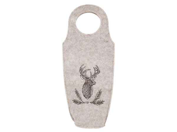 Flaschentasche RENTIER in mehrfarbig aus Filz