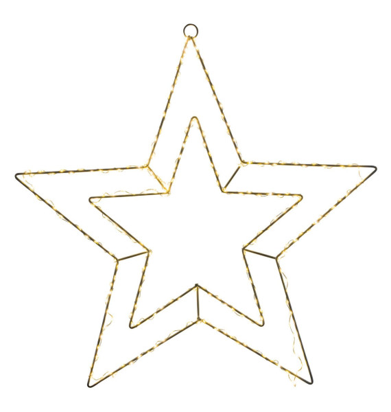Weihnachtsstern LED in schwarz aus Metall