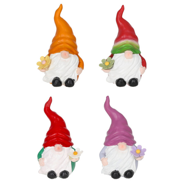 Dekofigur GARTENZWERG in mehrfarbig aus Polyresin