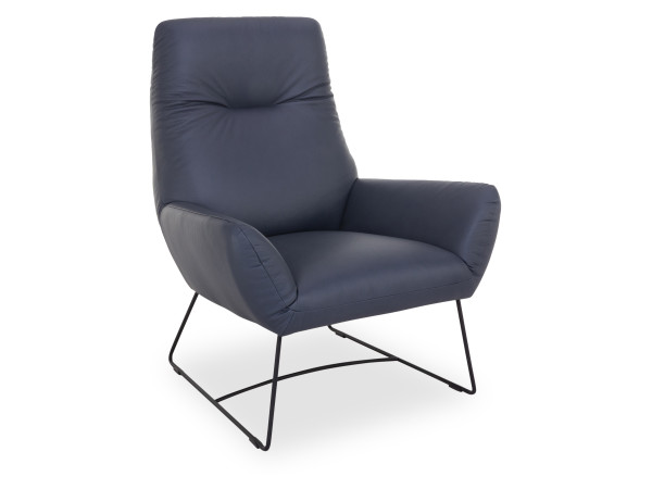Sessel Elastoform CALEB in navy aus Leder