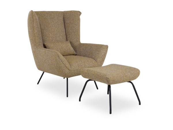 Sessel MONDO MATTA in yellow aus Stoff