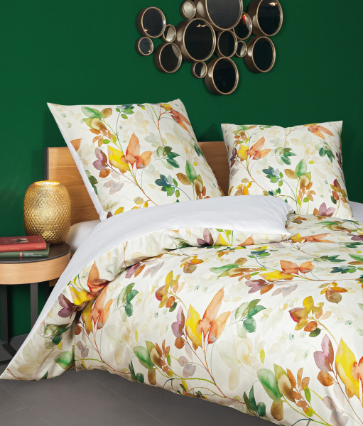 Bettwäsche Mako-Satin in bunt aus Baumwolle