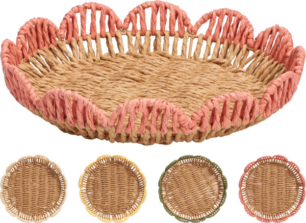 Tablett KORB in natur aus Eisen