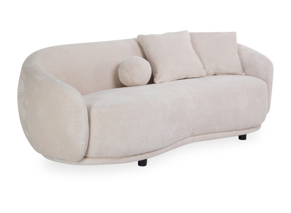 Sofa 3-Sitzer DROP MARLOT in beige aus Stoff