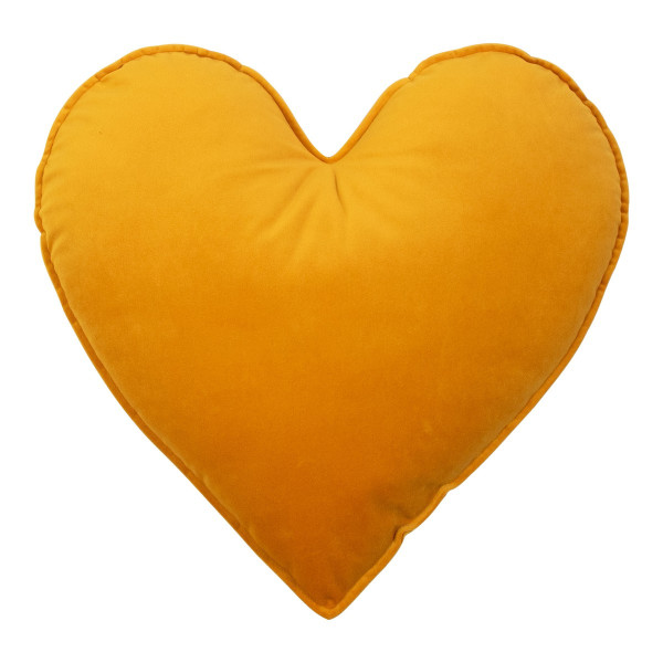 Kissen HEART in Honig aus Polyester
