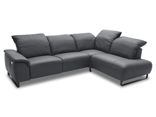 Polsterecke MONDO ATLA in schwarz aus Leder