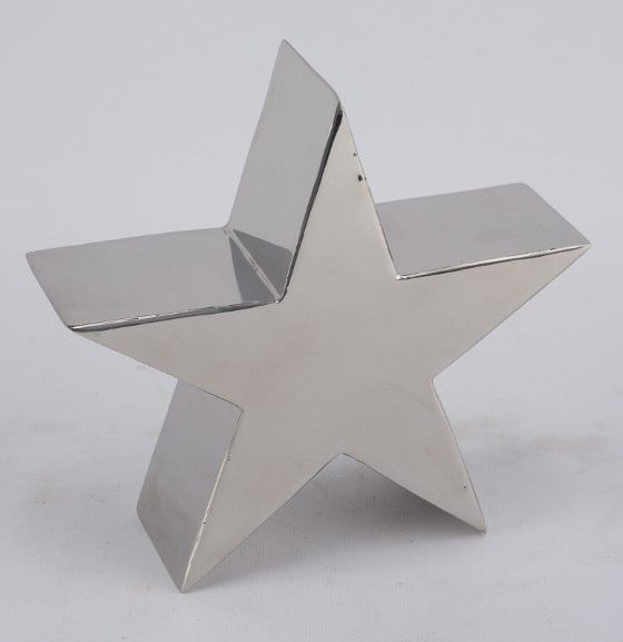 Weihnachtsstern in silberfarben aus Edelstahl