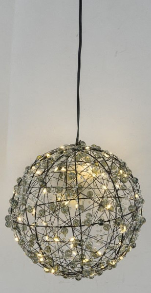 Weihnachtskugel LED in schwarz aus Metall