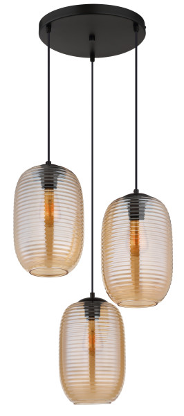 Hängeleuchte JEFREY in schwarz aus Metall