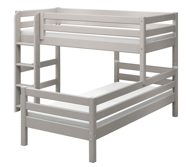 Kombibett FLEXA CLASSIC in grau aus Massivholz